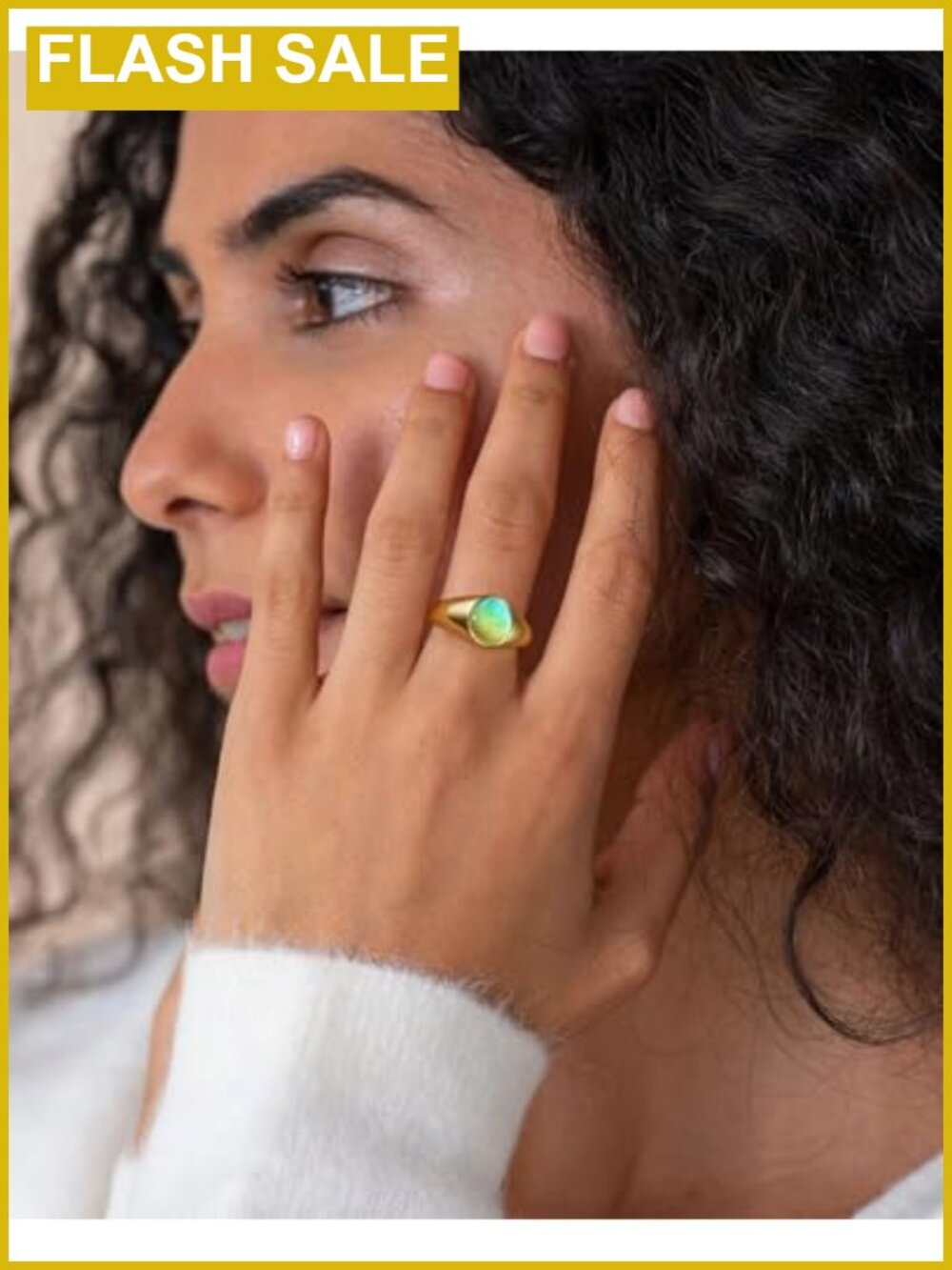 Gold Plated Stainless Steel Mood Ring Color Changing Stackable Rings - Picture 2 of 6